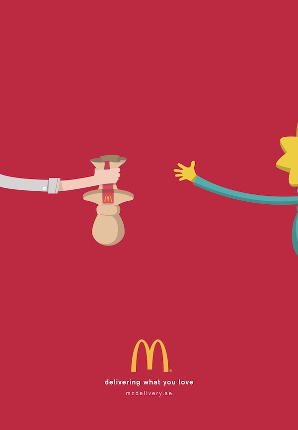 McDonald’s Dubai выпустил серию принтов, рекламируя сервис сети ресторанов быстрого питания, которая предоставляет то, что мы любим