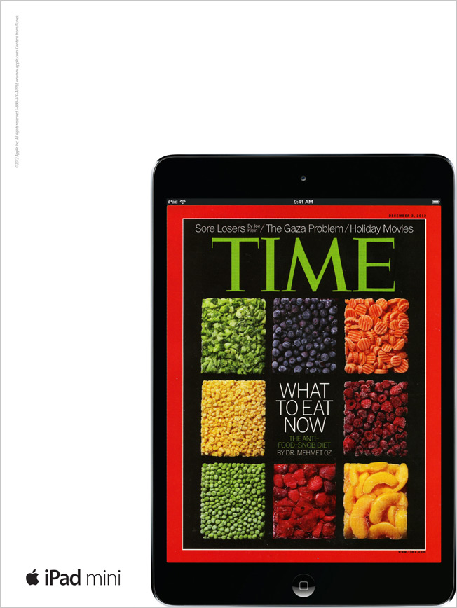 Агентство TBWA\Media Arts Lab, Лос-Анджелес получило награду за рекламу в журнале для iPad mini.