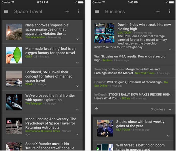 Google портировал Google News & Weather с Android на iOS.