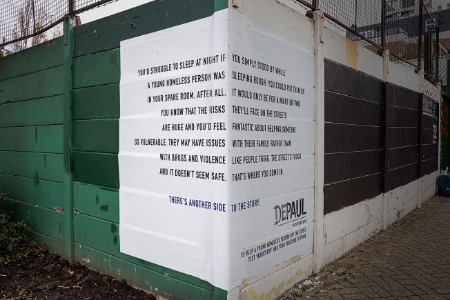 Publicis London разработали умную outdoor кампанию для организации, которая занимается проблемой бездомных Depaul.