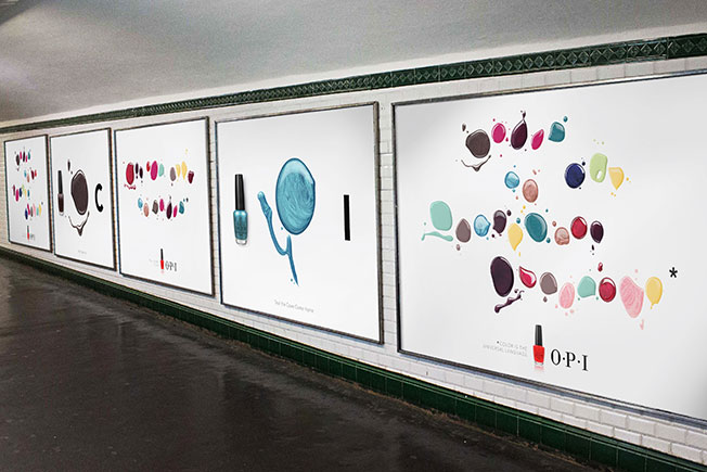 Бренд лаков OPI запустил новую кампанию, созданную TBWA's DAN\Paris, превратив оттенки лака в алфавит