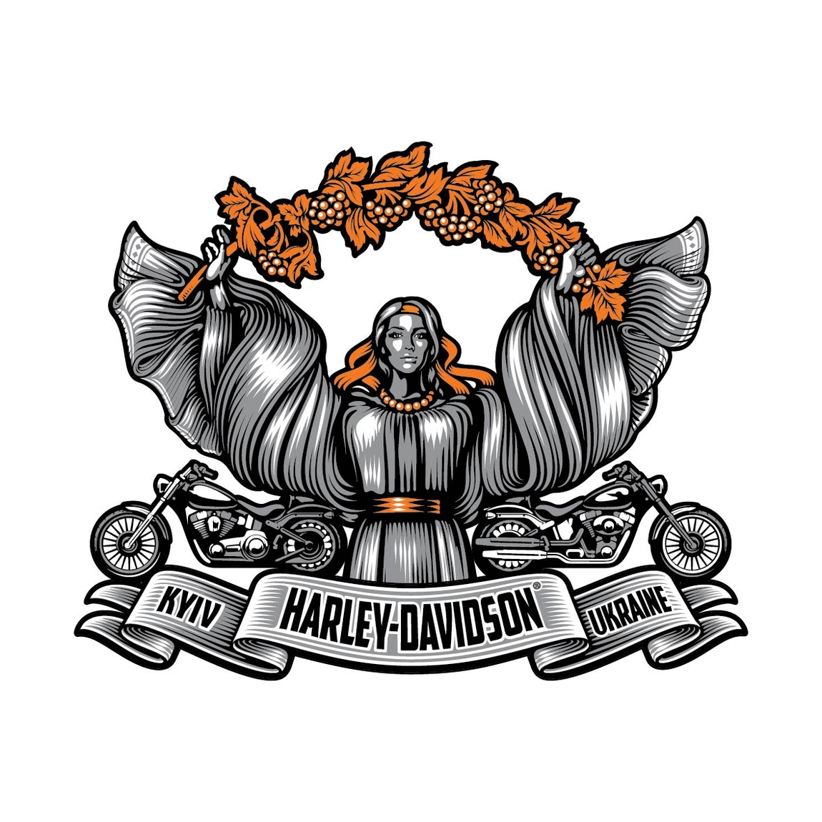 Официальный дилер Harley-Davidson® в Украине обновил свою фирменную эмблему, добавив символику Киева и древней Киевской Руси.