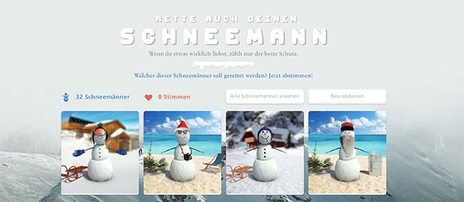 Швейцарская страховая компания Zurich запустила онлайн-кампанию под тэглайном Снеговик