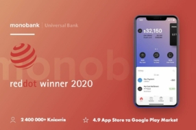 Приложение monobank получило награду Red Dot 2020