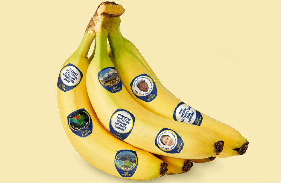 Реклама на бананах