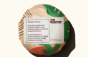 Burger King разместил рецепт воппера на упаковке в честь отказа от консервантов