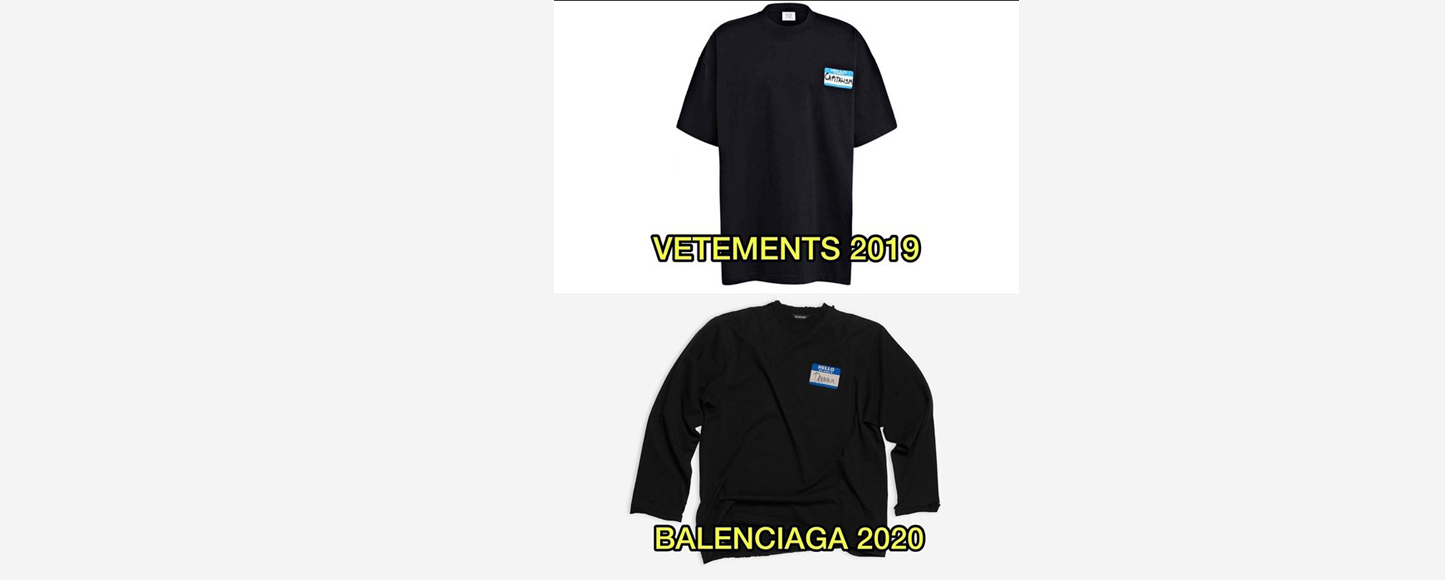 Vetements обвинила Balenciaga в краже дизайна футболки