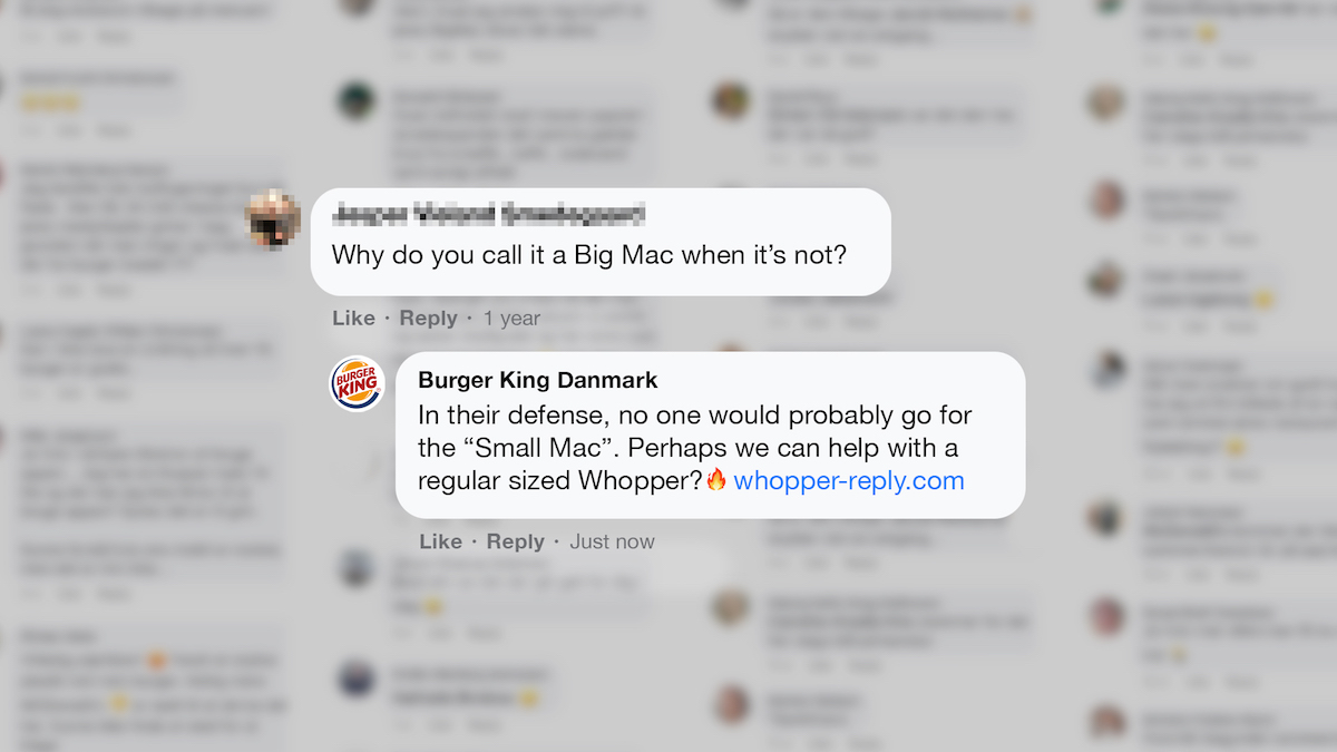 Burger King ответил на жалобы фанатов McDonalds в Facebook