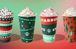 Starbucks представил рождественский дизайн стаканчиков