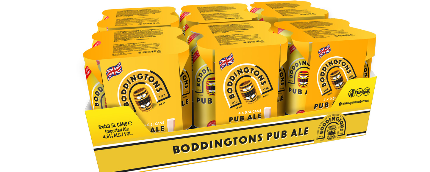 AB InBev обновила упаковку бренда Boddingtons на более дружественную к природе