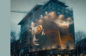 McDonald’s установил 3D билборды с дымящимся кофе