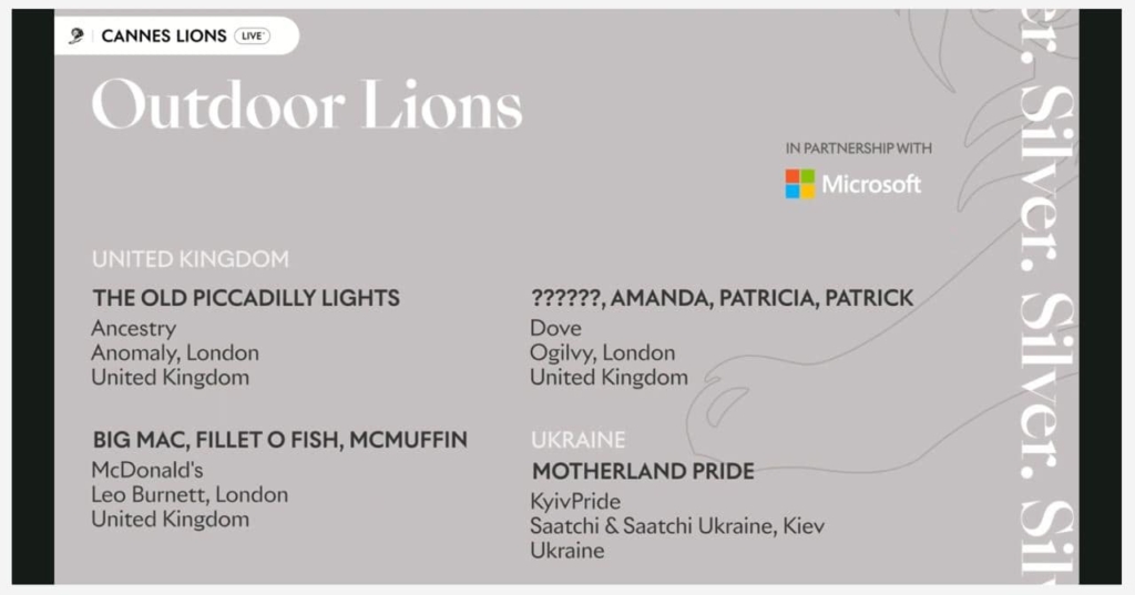 Saatchi & Saatchi Ukraine получило серебряного Каннского льва за проект Motherland Pride