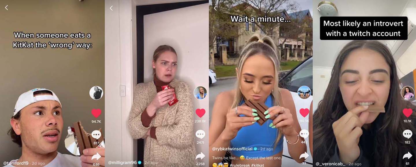 KITKAT запустил кампанию в TikTok о том, как правильно есть батончик