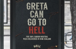 Hell Pizza отправила Грету Тунберг в ад в наружной кампании