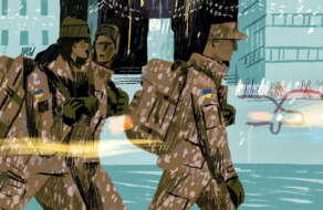 Иллюстрации Сергея Майдукова о Киеве под угрозой войны в The New Yorker