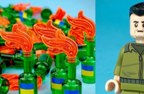 Рітейлер LEGO запустив ексклюзивні фігурки із Зеленським і коктейлями Молотова