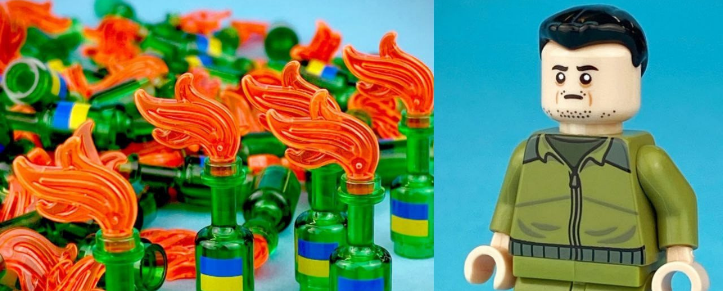 Рітейлер LEGO запустив ексклюзивні фігурки із Зеленським і коктейлями Молотова