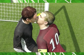 Футболісти цілуються на матчі у відповідь на політику Катару проти ЛГБТКІ+