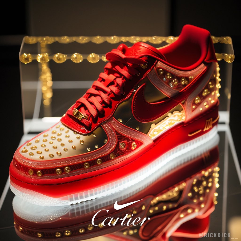 Яскраві кольори, та багато золота: як би виглядала колаборація Nike та Cartier? | Дизайн на mmr.ua