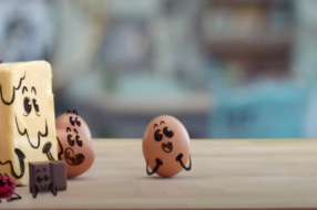 Яйця, борошно та масло ожили та вирушили в подоріж у анімаційному ролику