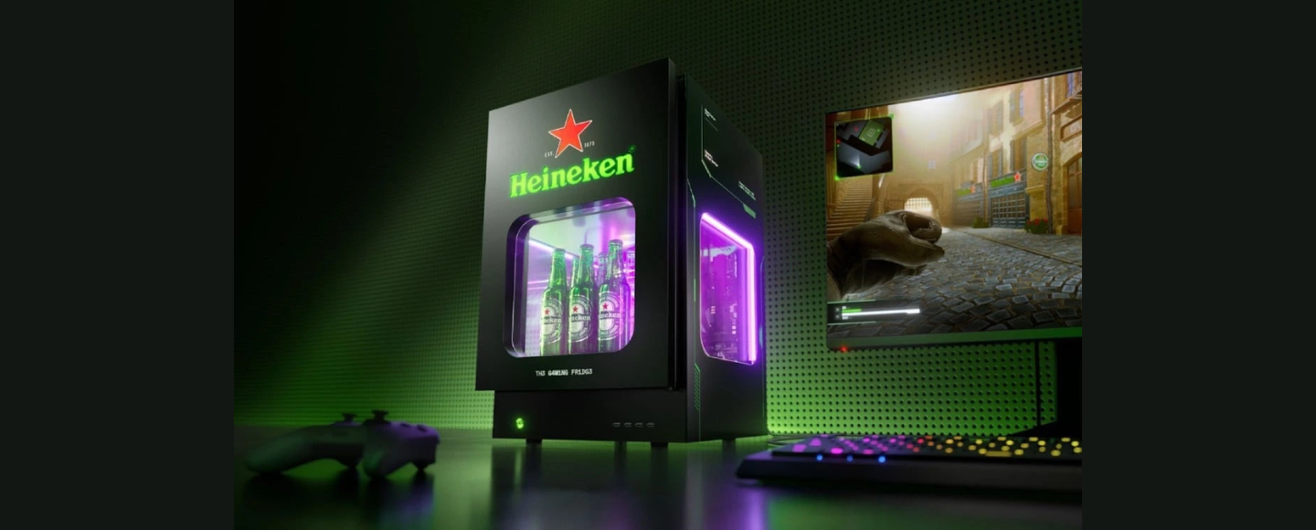 Heineken создал игровой холодильник, охлаждающий пиво и компьютер