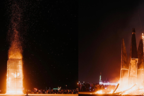 «Нація, відроджена з попелу»: на Burning Man спалили українську скульптуру