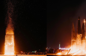 «Нація, відроджена з попелу»: на Burning Man спалили українську скульптуру