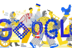 Google презентував дудл до Дня Незалежності України