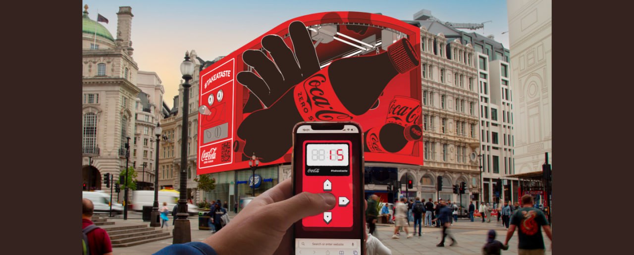 Coca-Cola запустила інтерактивний AR-гівевей на білбордах Великобританії