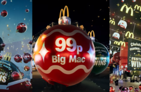 McDonald&#8217;s оживив різдвяні кульки, хлопавки та коробки з під-бургерів на вулицях Великобританії