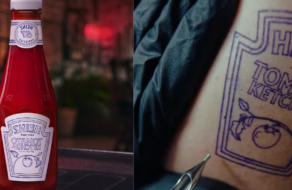 Heinz создал этикетку-трафарет для тату