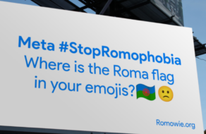 «Meta, где флаг ромов в твоих эмодзи?»: билборды призвали известные компании остановить ромофобию