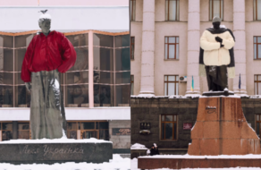 Украинский бренд одел памятники Леси Украинки и Тараса Шевченко