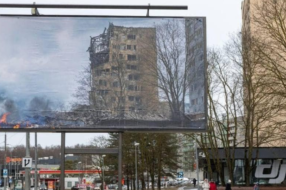 Білборди із зображеннями Таллінна в руїнах нагадали про жахи війни