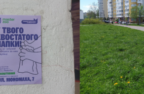 «У мене лапки!»: постеры всеукраинской сети зоомаркетов призвали убирать за своими любимцами