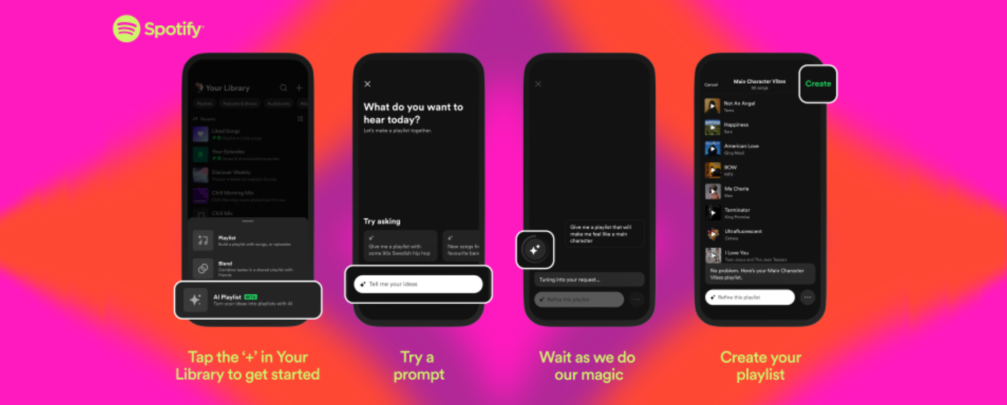 Spotify запустил бета-версию инструмента по созданию плейлистов с помощью  ИИ | Mobile на MMR