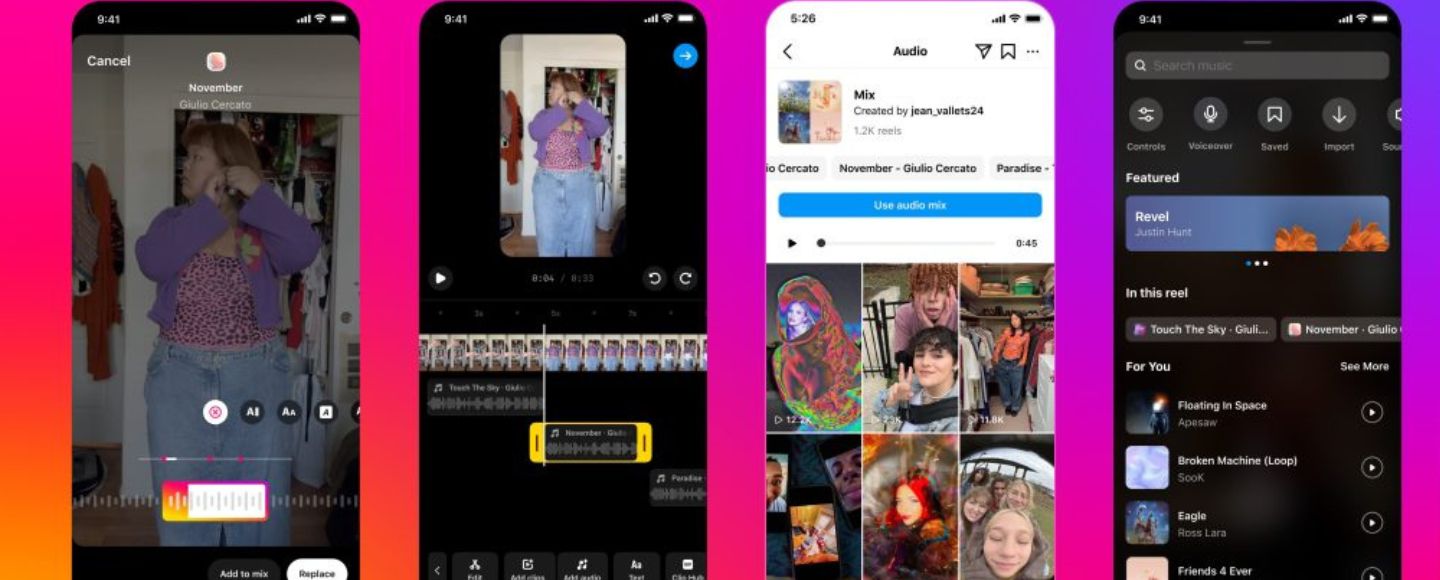 Instagram позволит добавлять до 20 аудио в один Reels