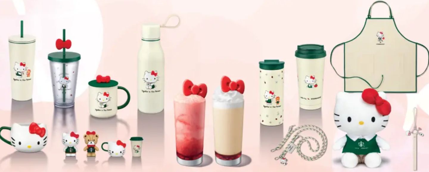 Starbucks та Hello Kitty представили спільну колекцію мерчу та напоїв