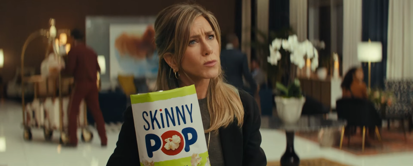 Дженніфер Еністон виявилася менш відомою, ніж попкорн у ролику SkinnyPop