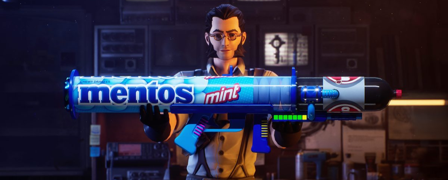 Mentos превратил свои конфеты в оружие в Fortnite