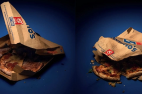 Раздавленная пицца Domino&#8217;s напомнила о безопасности курьеров