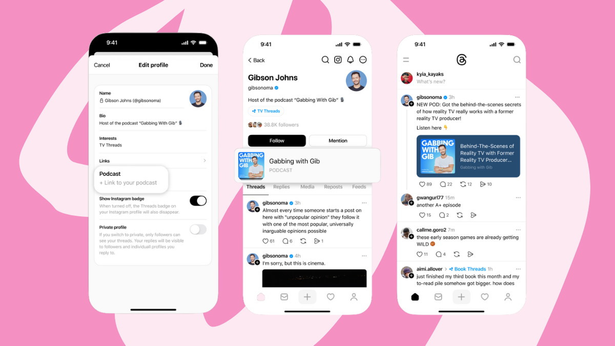 Threads представив функції для просування подкастів