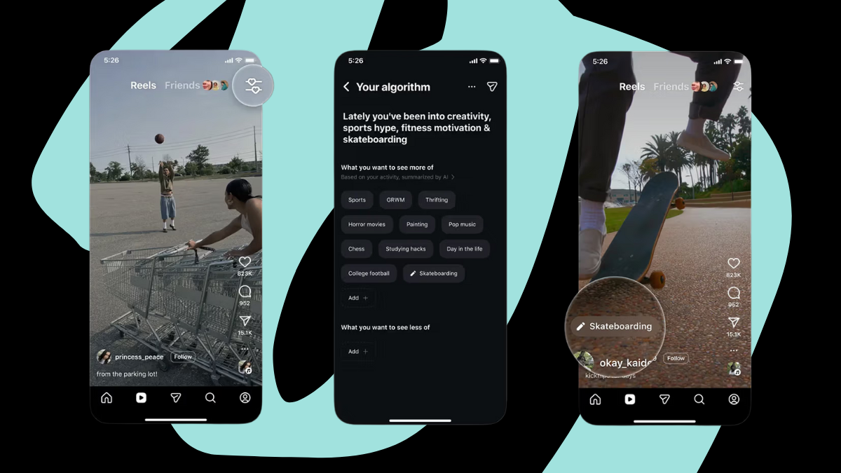 Instagram запустив функцію для контролю рекомендацій у Reels