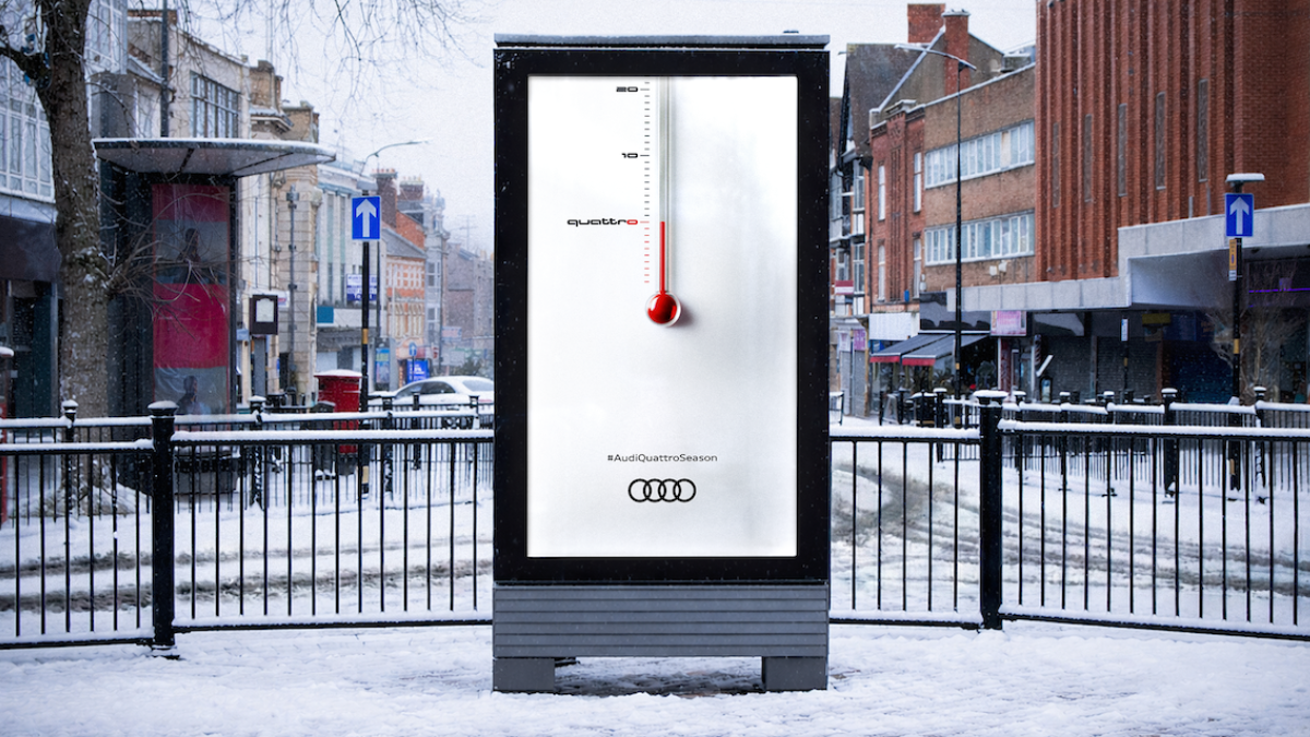 Audi створила рекламу, яка з’являється лише під час морозів