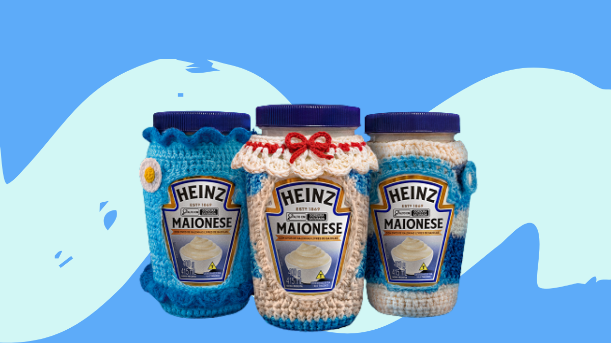 Heinz створив вʼязаний одяг для своїх банок з майонезом