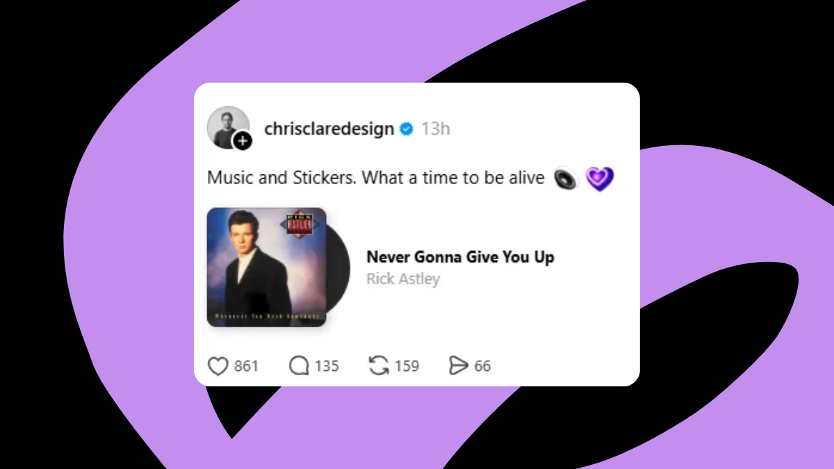 У Threads зʼявилися музичні стикери